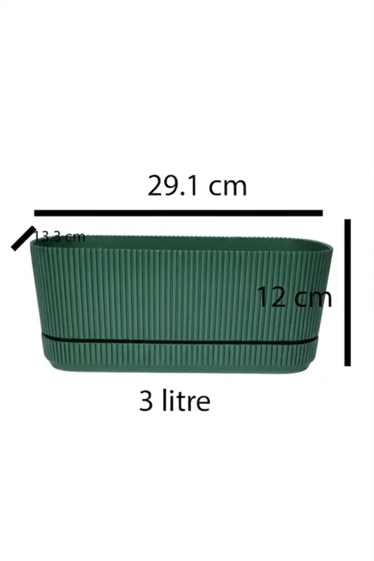 Pera 2 No Uzun Tuvak Gul Sukulent Kaktus Va O'simlik Tuvagi. 3 Litr - Yashil - 2