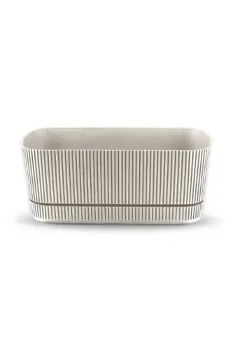 Pera No 2 Long Pot Flower Succulent Cactus and Plant Pot. 3 Liters-BEIGE - 3