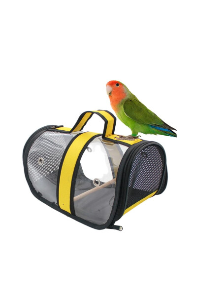 Perch, Mesh Parakeet Travel Bag (TRANSPARENT) Royal Milano-yellow (33CMX23CMX22CM) - 5