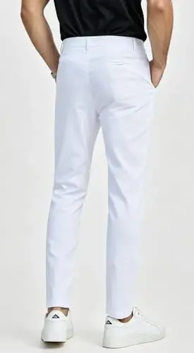 Percle Dress Pants for Men Business Casual Slacks Stretch Slim Fit Pants | Fashion, Fitted, Flat Front, Golf, Date, Wedding - PERCLE (1)