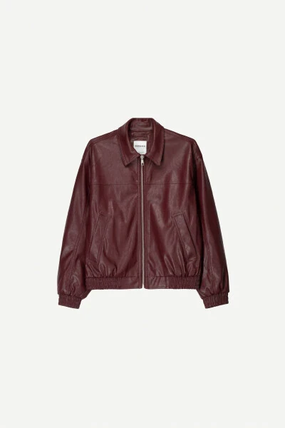 Перешитый кожаный бомбер - BERSHKA (1)