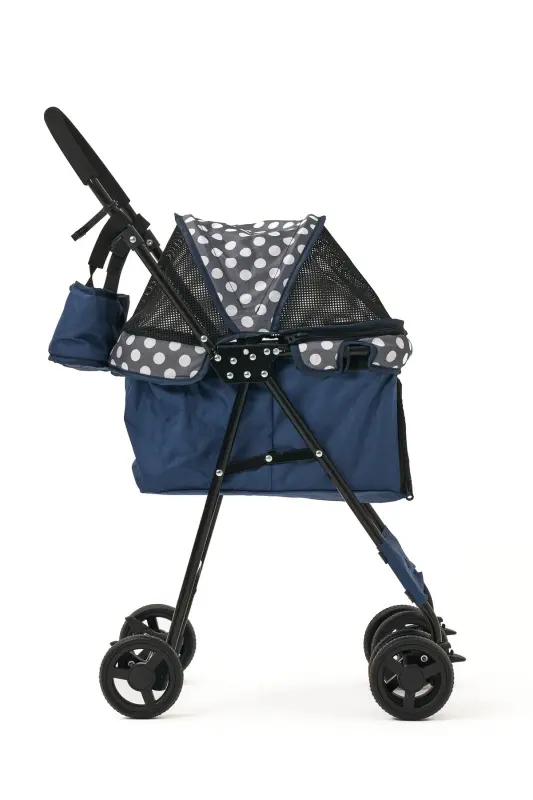 Perez Cat & Dog Stroller Navy Blue, 42x63x89cm - 7