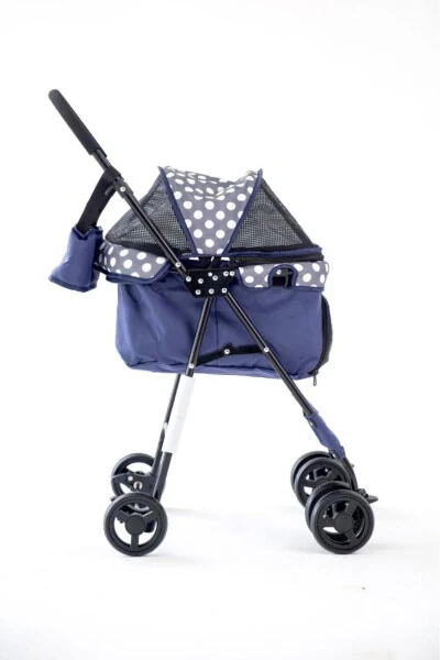 Perez Cat & Dog Stroller Navy Blue, 42x63x89cm - 3