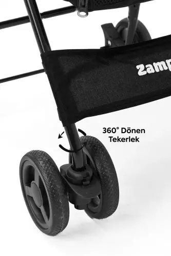 Perez Кот & Собака коляска Черный, 42x63x89cm - 5