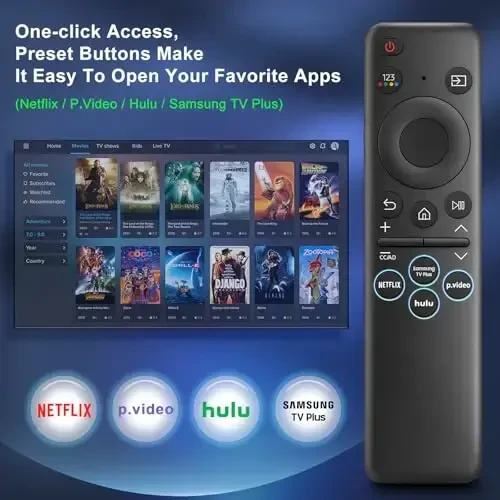 Перезаряжаемый пульт для Samsung-TV-Remote-Control-Replacement, совместимый с Samsung Frame Crystal UHD Neo QLED OLED 4K 8K Smart TVs - 6