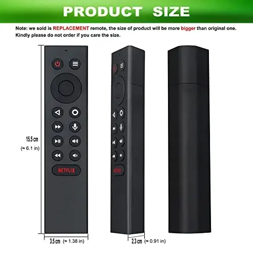 PERFASCIN Replacement Voice Remote P3700 Fit for Nvidia Shield TV 2015 2017 2019 Models for Nvidia Shield TV Pro - 2