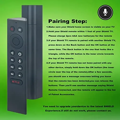 PERFASCIN Replacement Voice Remote P3700 Fit for Nvidia Shield TV 2015 2017 2019 Models for Nvidia Shield TV Pro - 4