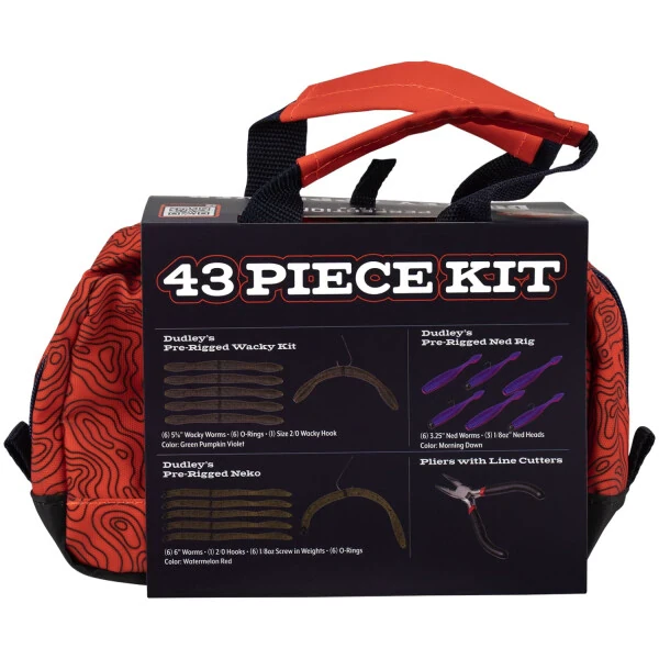 Perfection Lures Dudley's Pre-Rigged Soft Plastics Bass Fishing Kit - 3