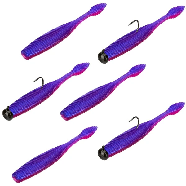 Perfection Lures Dudley's Pre-Rigged Soft Plastics Bass Fishing Kit - 6
