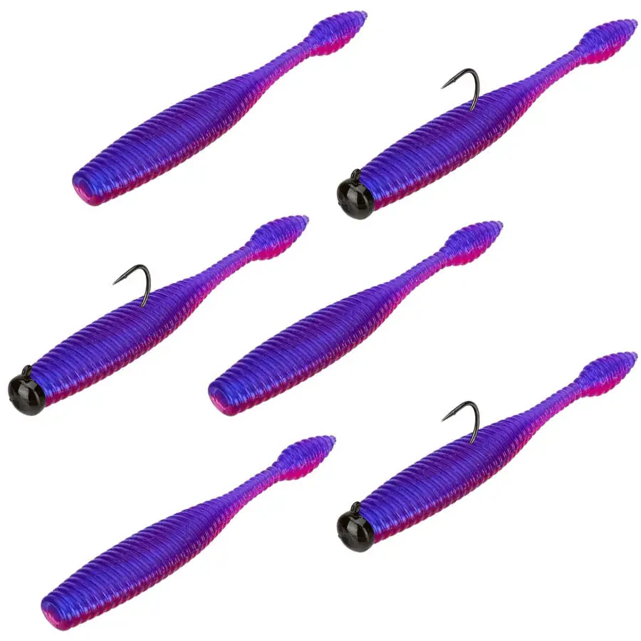 Perfection Lures Dudley's Pre-Rigged Soft Plastics Bass Fishing Kit - 6