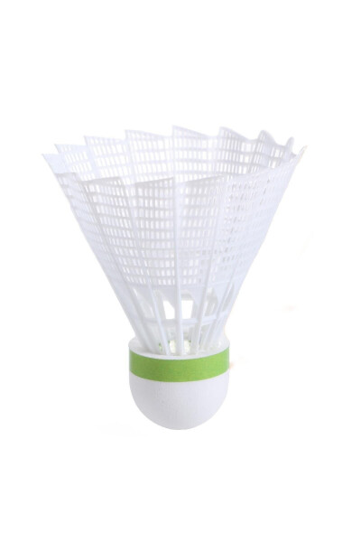 Perfly Plastic Badminton Shuttlecock - Medium Size - 6 Pack - White - Psc 100 - 4