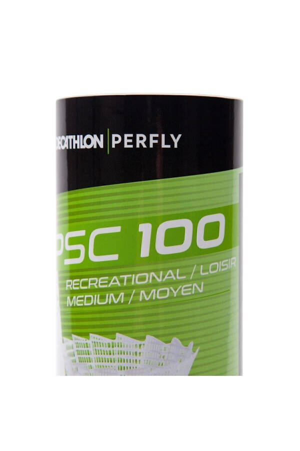 Perfly Plastik Badminton To'pi - O'rta Hajm - 6 ta To'p - Oq - Psc 100 - 13