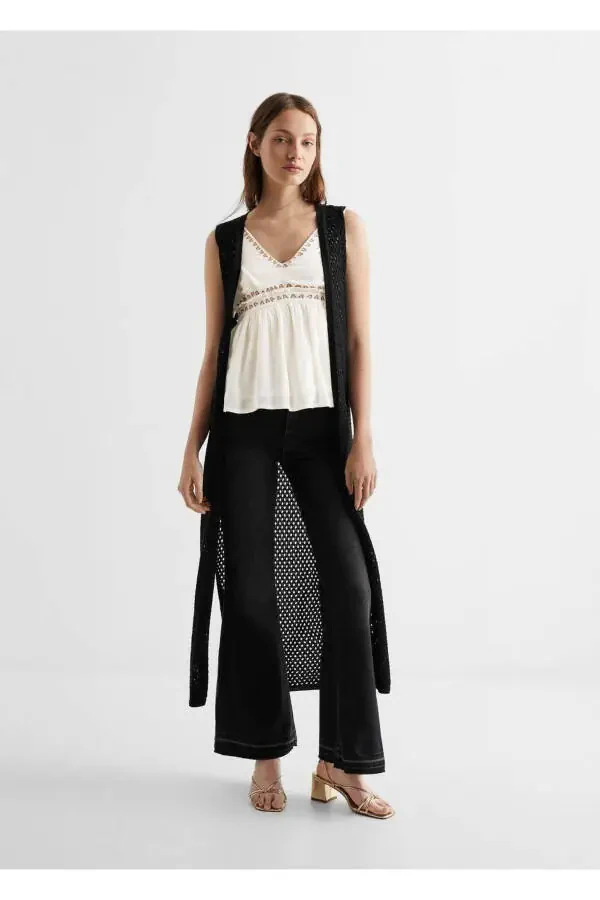 Perforated Cotton Vest - 2