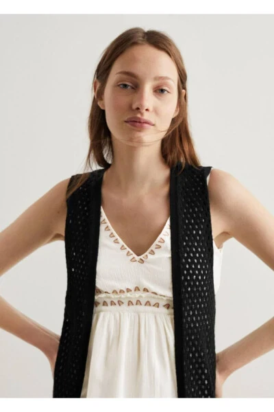 Perforated Cotton Vest - 5