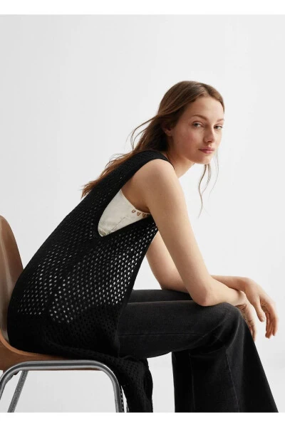 Perforated Cotton Vest - 6