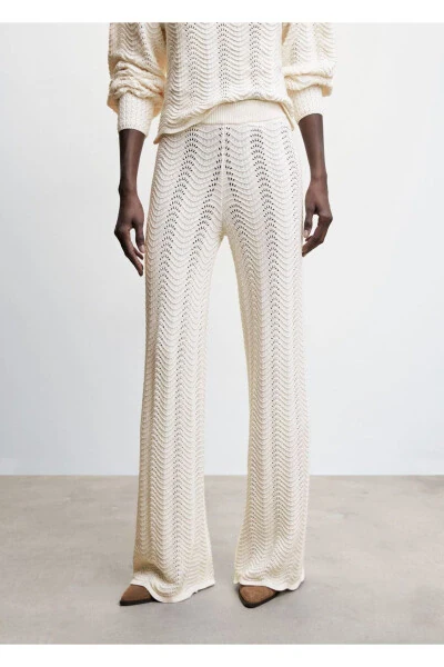 Perforated Knitted Trousers - MANGO
