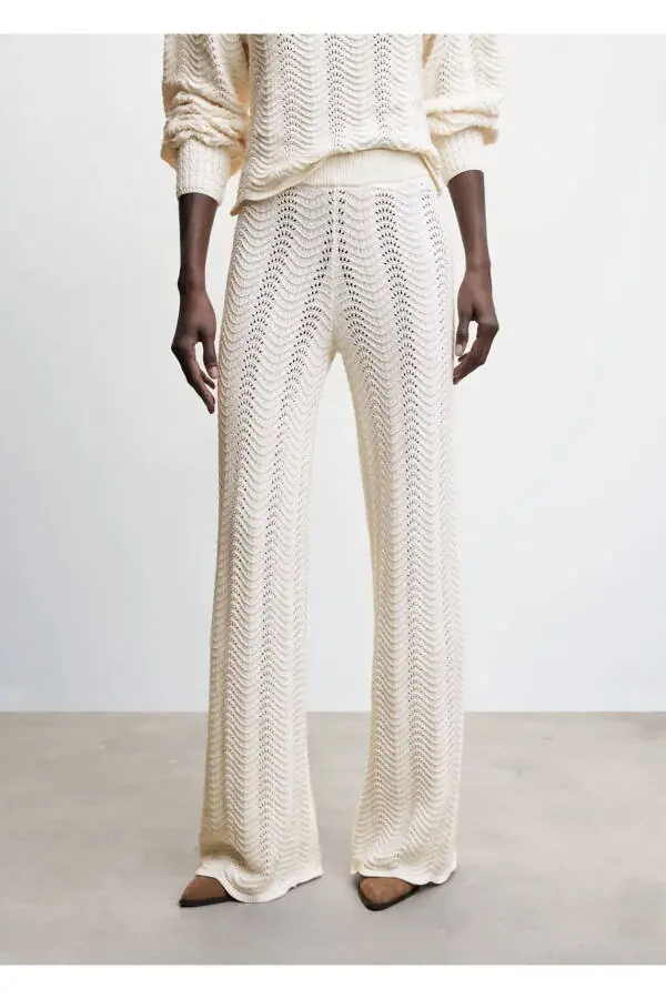 Perforated Knitted Trousers - 1