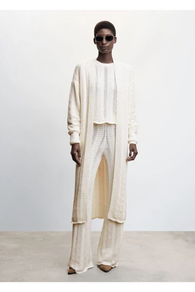 Perforated Knitted Trousers - MANGO (1)