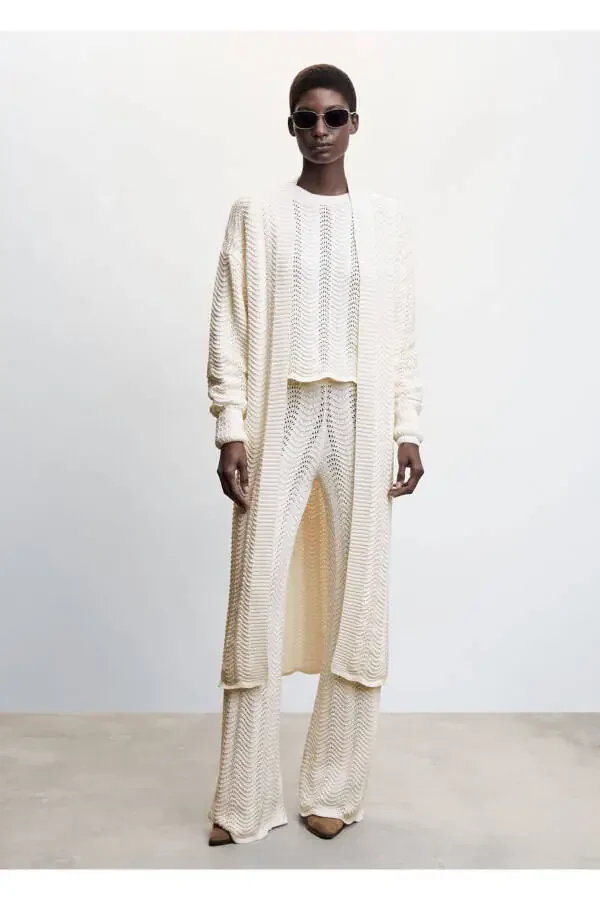 Perforated Knitted Trousers - 2