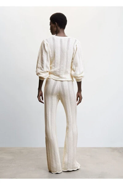 Perforated Knitted Trousers - 4