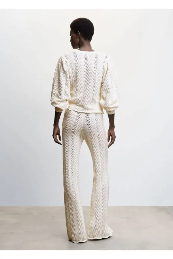 Perforated Knitted Trousers - 4