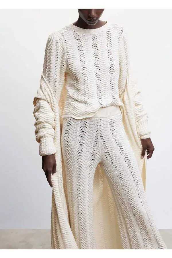 Perforated Knitted Trousers - 8