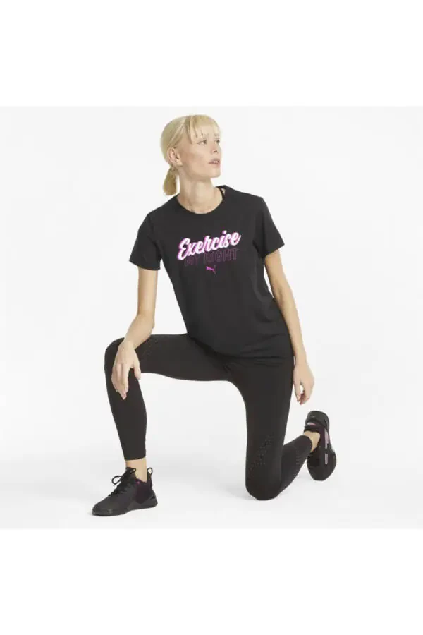 Performance Empowerment Slogan (eversculpt Connection) Women's Black Training T-Shirt - 521630-0 - 4