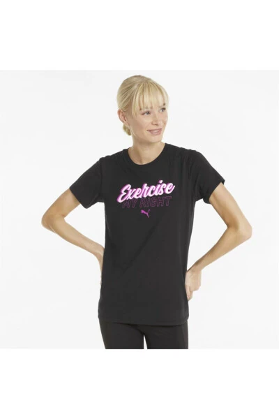 Performance Empowerment Slogan (eversculpt Connection) Women's Black Training T-Shirt - 521630-0 - 5