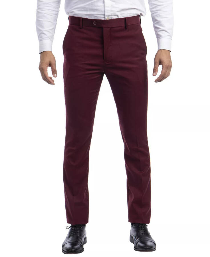 Performance Men's Stretch Dress Pants Burgundy - 1