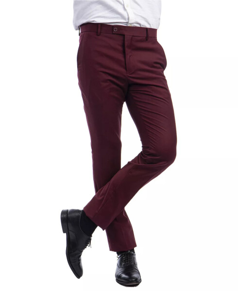 Performance Men's Stretch Dress Pants Burgundy - 2