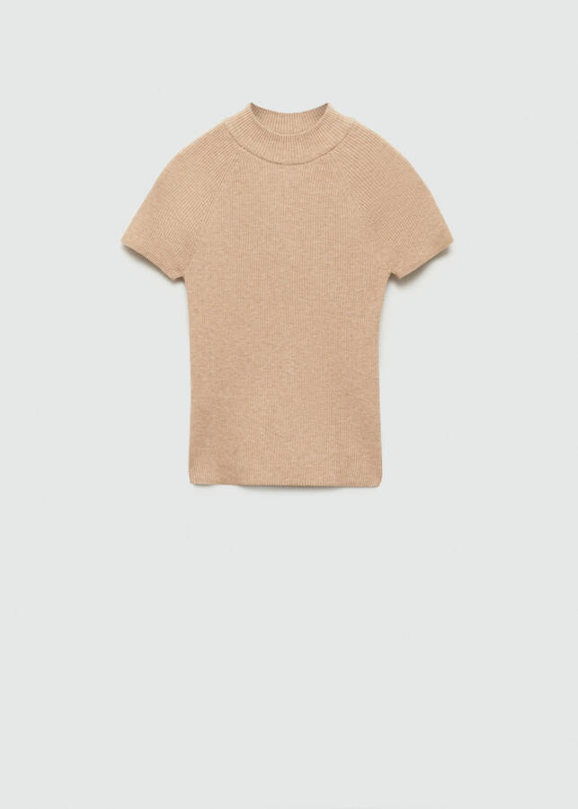 Perkins collar, ribbed t-shirt - Light/Pastel Grey - 7