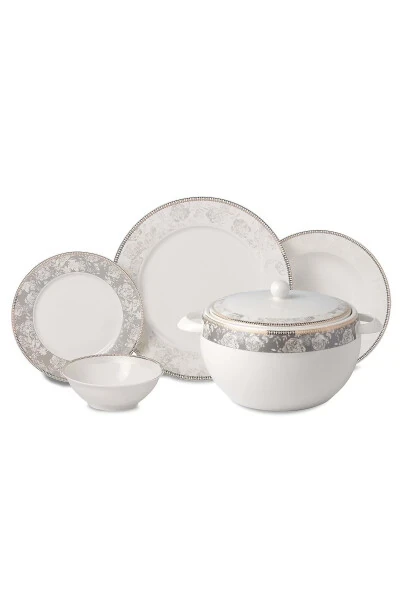Perla Collection 60 Piece A8370 Round Dinner Set - KORKMAZ (1)