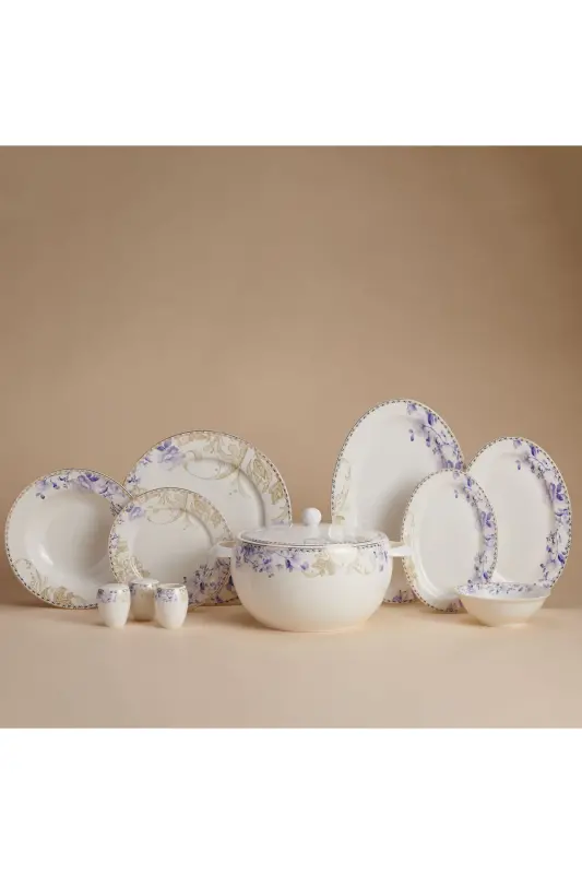 Perla Collection 60 Piece Round Dinner Set - 1