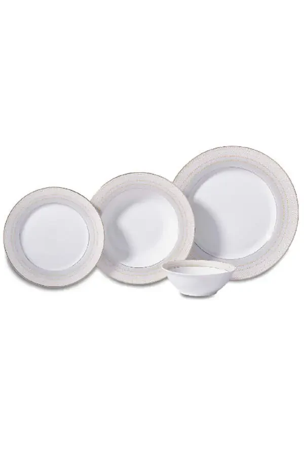 Perla Collection 60 Pieces 12 Person Porcelain Dinner Set A8378 - 2