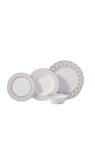 Perla Collection 60 Parça Yuvarlak Yemek Takımı A8375 - KORKMAZ (1)