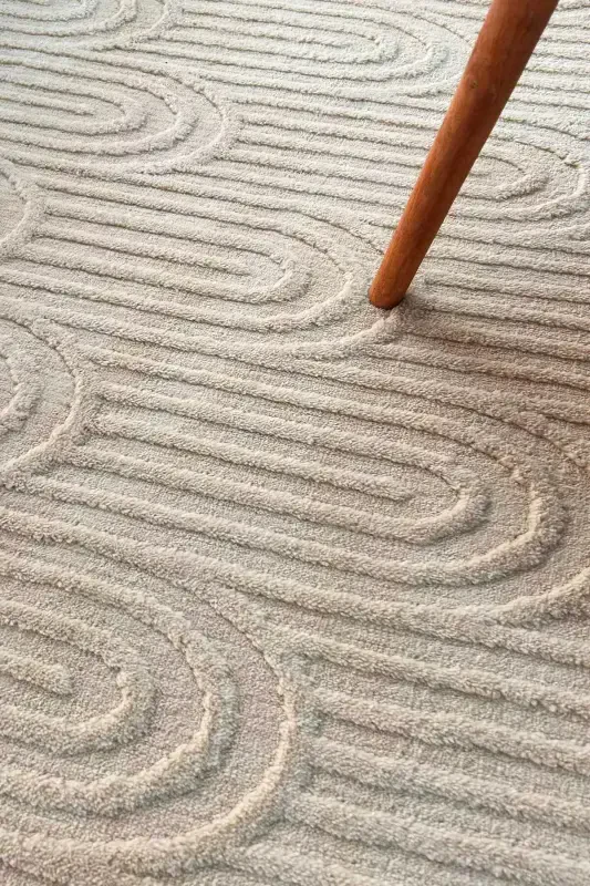 Perla Modern Premium Peluş Bukleli Deve Tüyü Rengi Salon Halısı Çocuk Halısı Yolluk-Deve Tüyü - 3