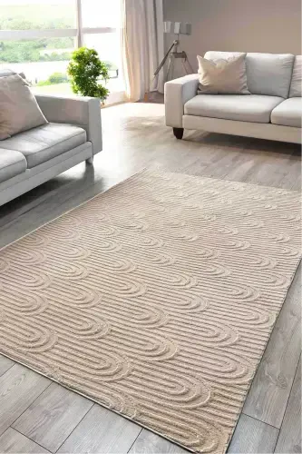 Perla Modern Premium Plush Boucle Camel Color Living Room Carpet Kids Rug Runner-Camel - 1