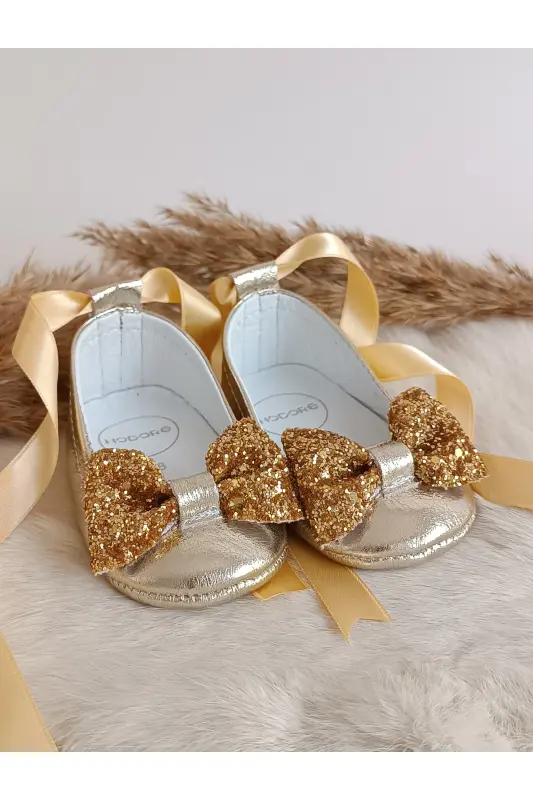 Perla Oltin Haqiqiy Charm Bebek Babet Makosen-Oltin Toshli - 3