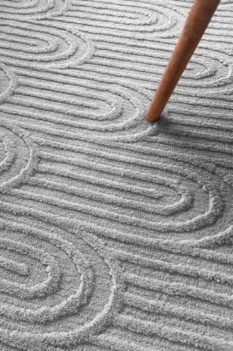 Perla Scandinavian Premium Plush Boucle Gray Rug Living Room Kitchen Rug Kids Rug Runner-Gray - 2