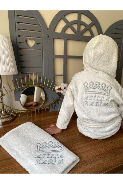 Personalized Baby Towel Robe Set 0-3 Years - 1