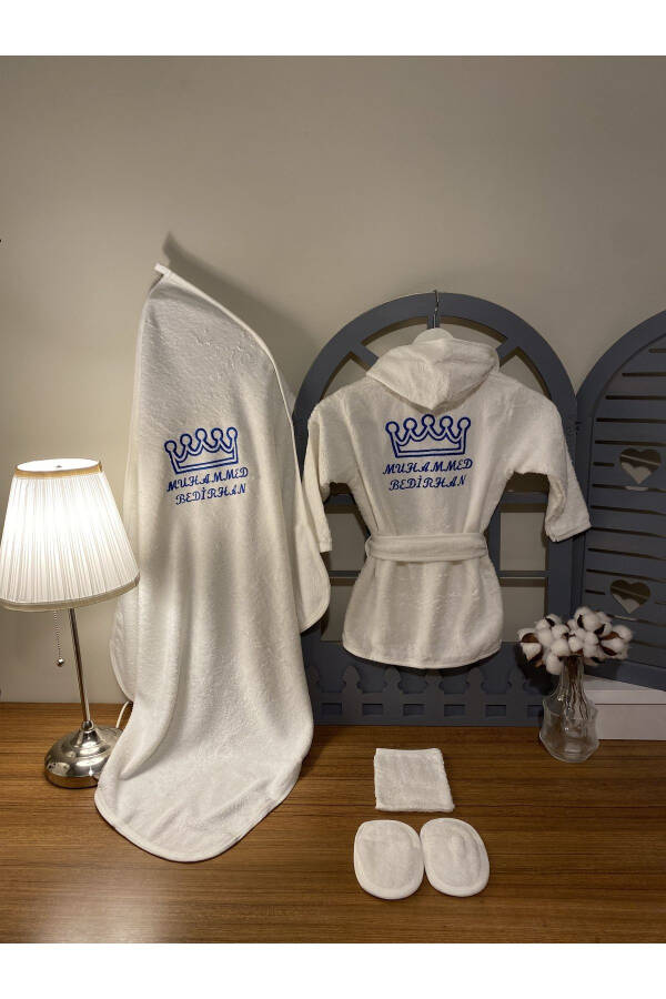 Personalized Baby Towel Robe Set 0-3 Years - 4