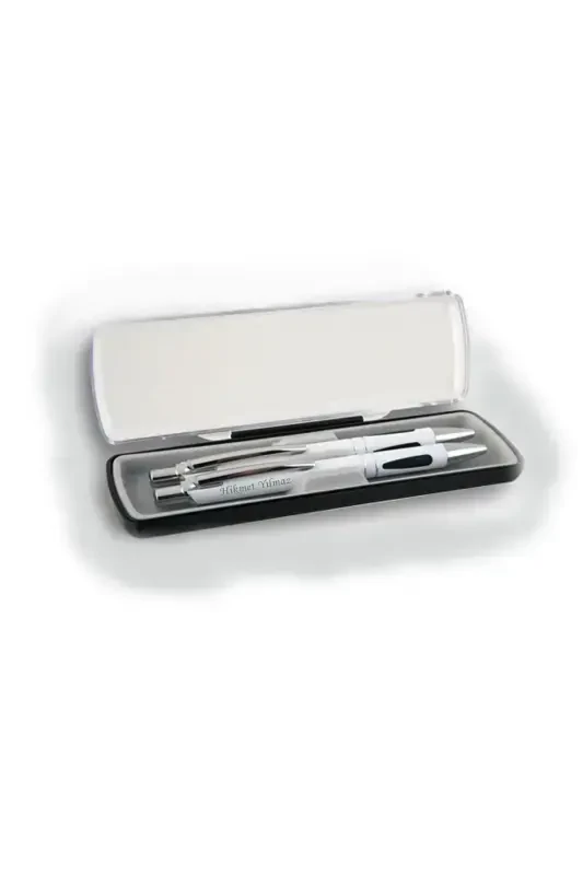 Personalized Ballpoint and Mechanical Pencil Set for Teachers' Day - White - 1