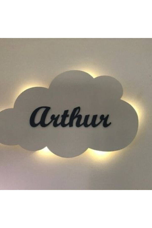 Personalized Cloud Night Light Children's Nursery Decorative Led Lighting Ask for Name - 4