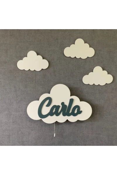 Personalized Cloud Night Light Children's Room Baby Room Decorative Led Lighting Set - WINDLY CONCEPT