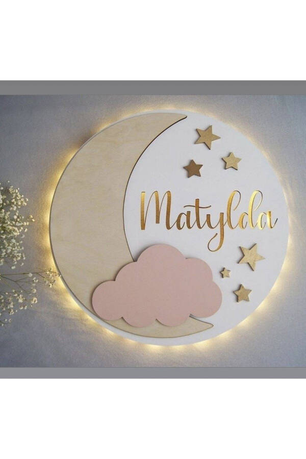 Personalized Door Decoration LED Lighting Baby Room Children Room Decor Please Specify the Name When Asking the Seller - 1