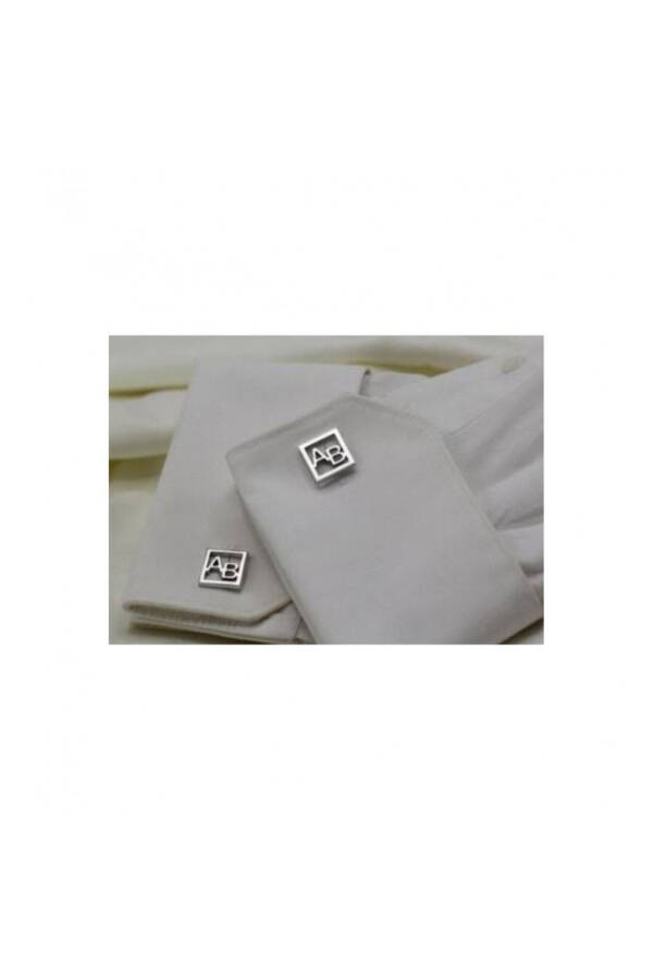 Personalized Letter Square Frame Model Men's Cufflinks Special Day Gift - 1