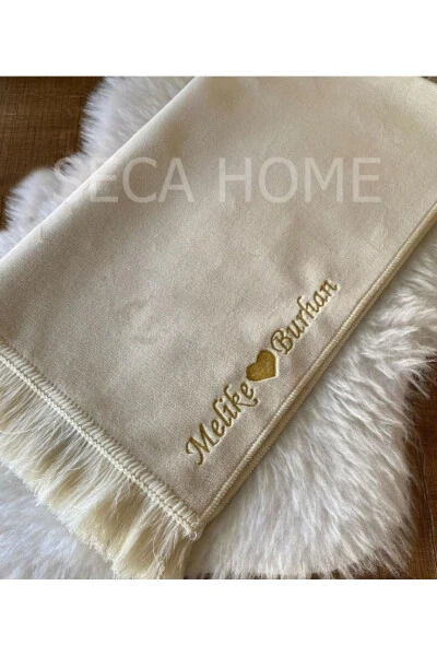 Personalized luxury velvet prayer rug. - 5