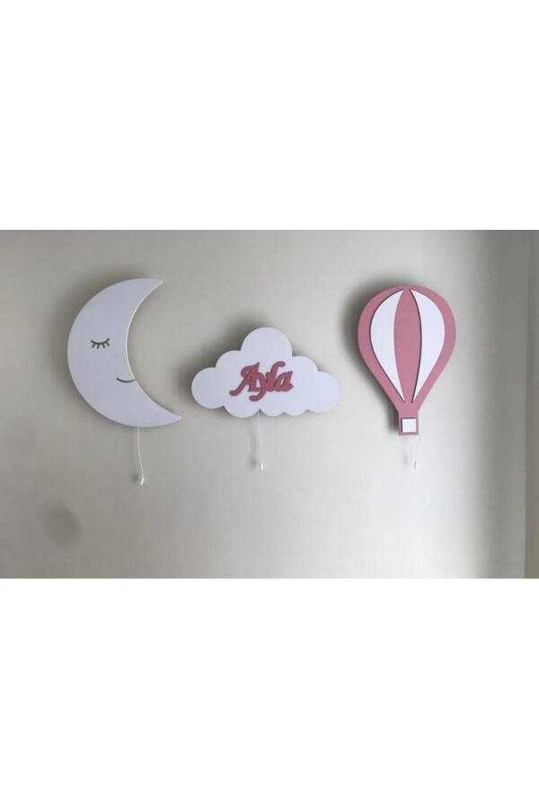 Personalized Moon Balloon Cloud Night Light Children's Room Baby Room Decorative Led Lighting Set - 1