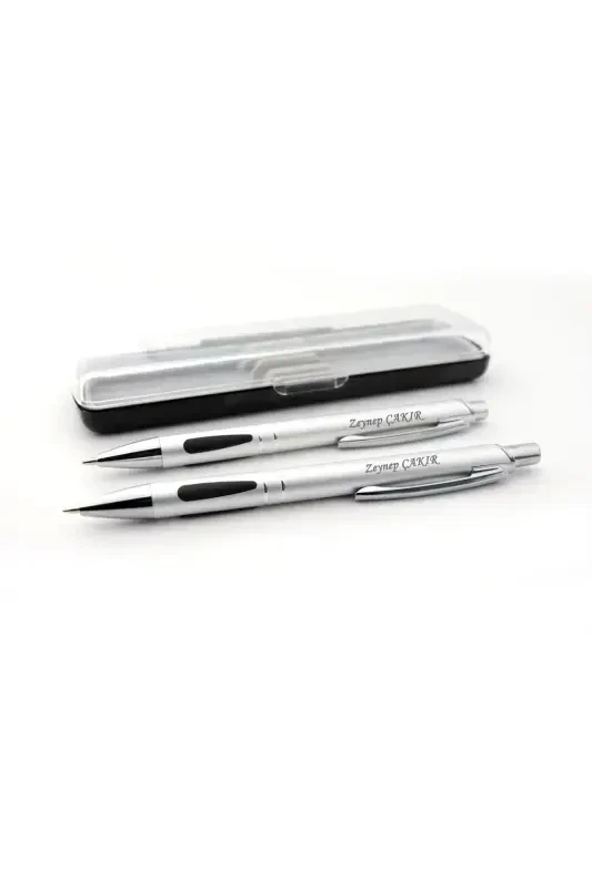 Personalized Name 2-Piece Pen Set, New Year's-Grey - 2