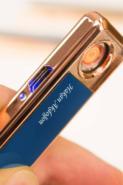 Personalized Name Engraved Rechargeable USB Touch Electronic Lighter - 3